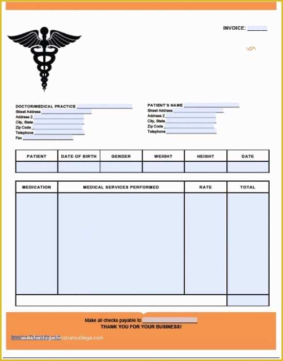Free Medical Invoice Template Of Free Medical Invoice Template Excel Pdf