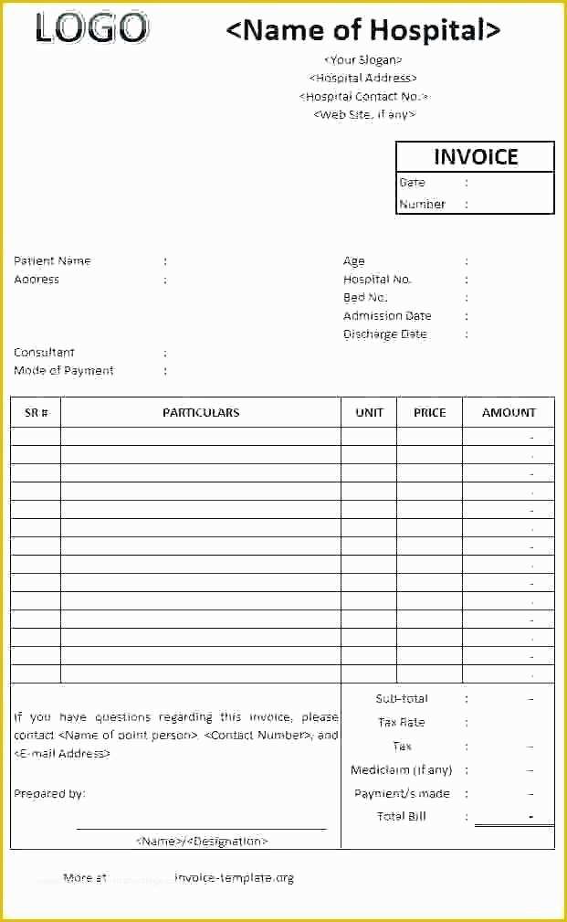 Free Medical Invoice Template Of Generic Invoice Template – Pranksmonkeyub