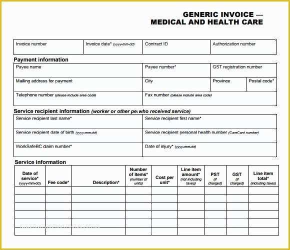Free Medical Invoice Template Of Invoice Template Medical 8 Moments to Remember From