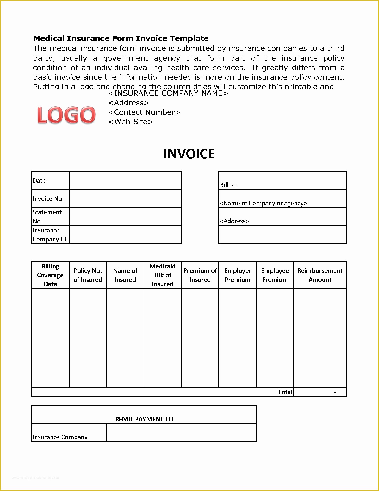 Free Medical Invoice Template Of Medical Billing Invoice Template Free Medical Invoice