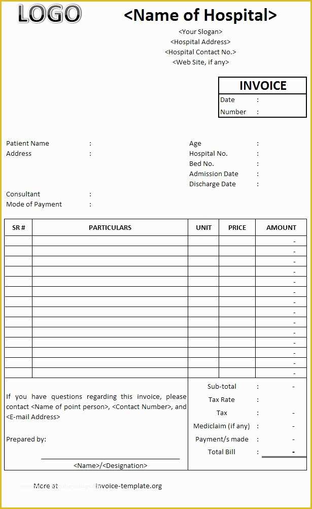 46 Free Medical Invoice Template