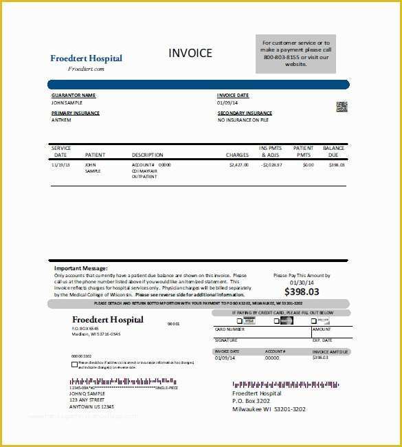 Free Medical Invoice Template Of Medical Invoice Template 14 Free Word Excel Pdf