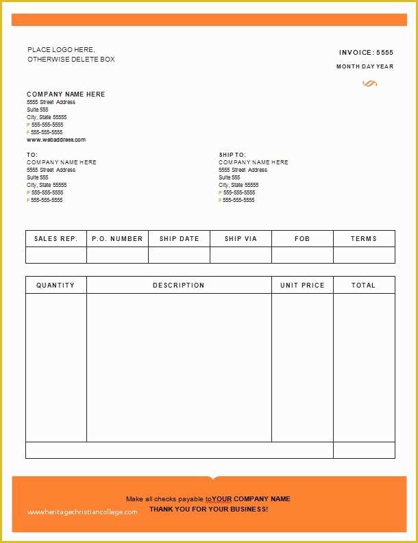 Free Medical Invoice Template Of Medical Invoice Template Free formats Excel Word