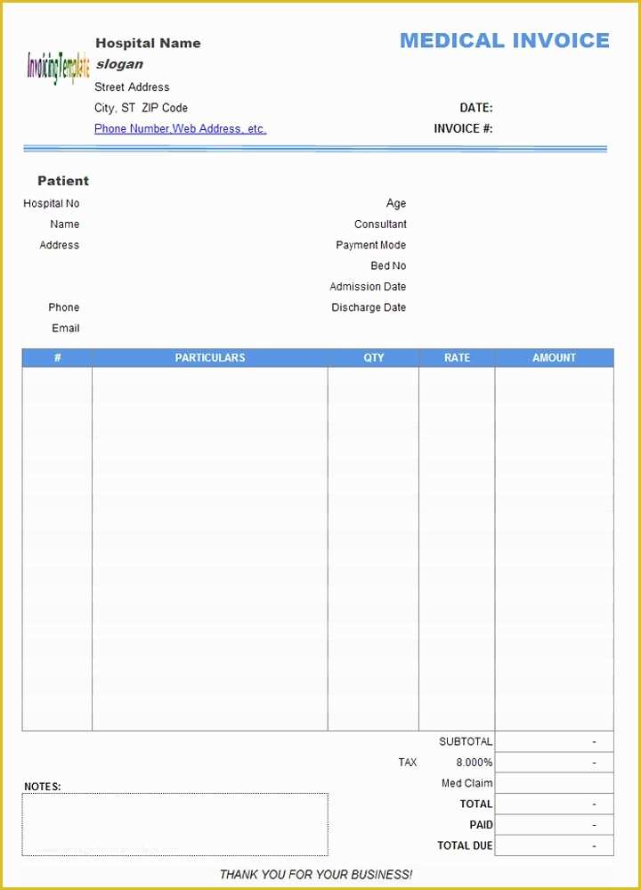 Free Medical Invoice Template Of Medical Invoice Template Microsoft 9 Reasons You Should