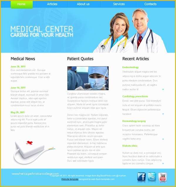 Free Medical Laboratory Website Template Of 15 Best Free Medical Templates