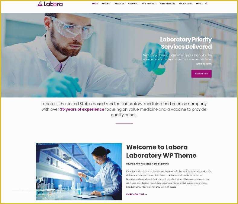 Free Medical Laboratory Website Template Of 17 Laboratory Website Templates &amp; themes