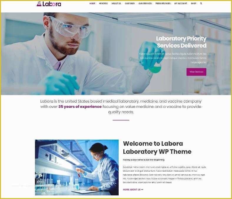 Free Medical Laboratory Website Template Of 17 Laboratory Website Templates & themes