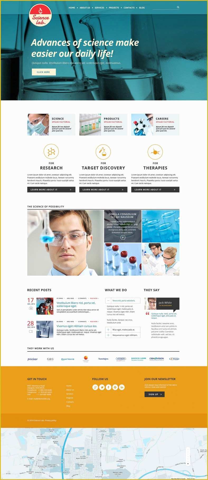 Free Medical Laboratory Website Template Of 17 Laboratory Website Templates & themes