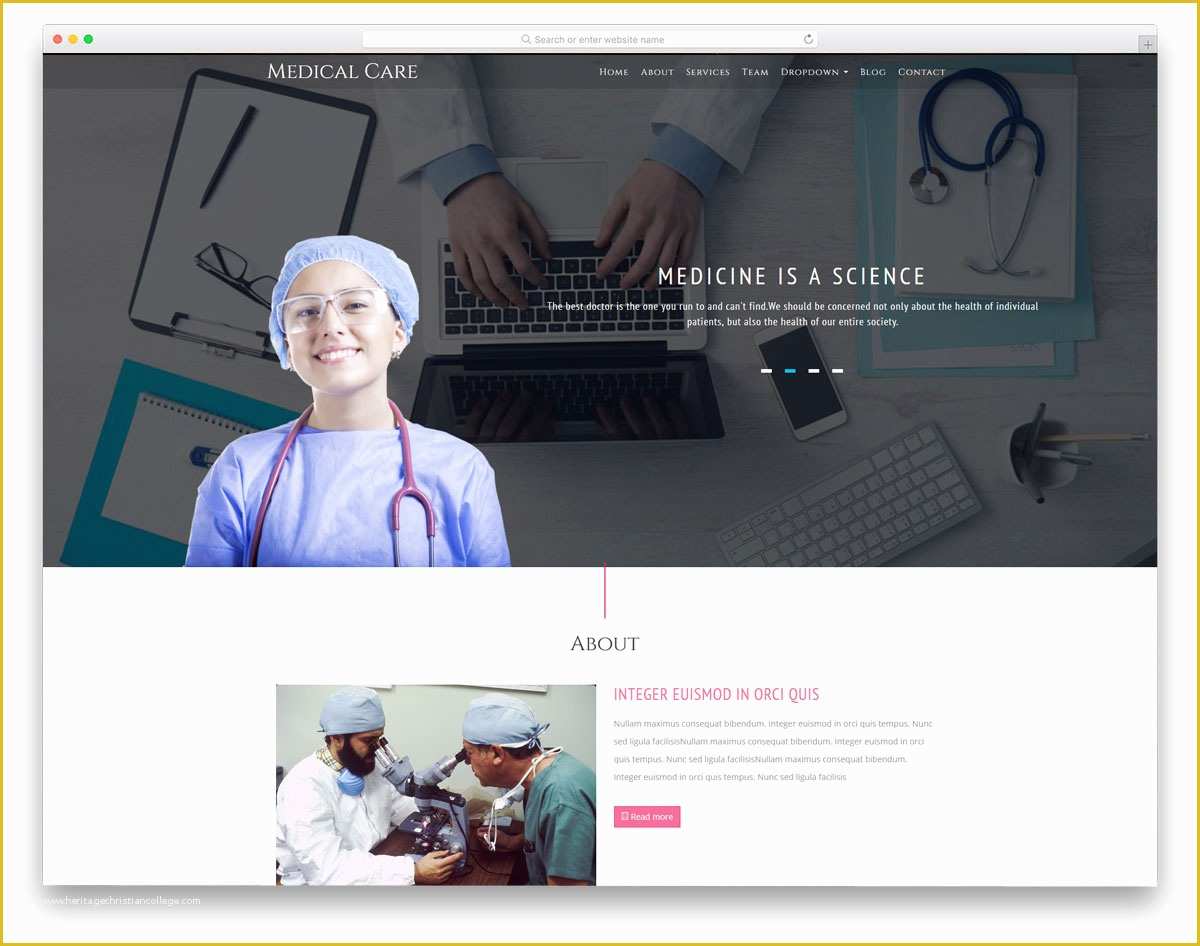 Free Medical Laboratory Website Template Of 20 Best Free Medical Website Templates for Present Day