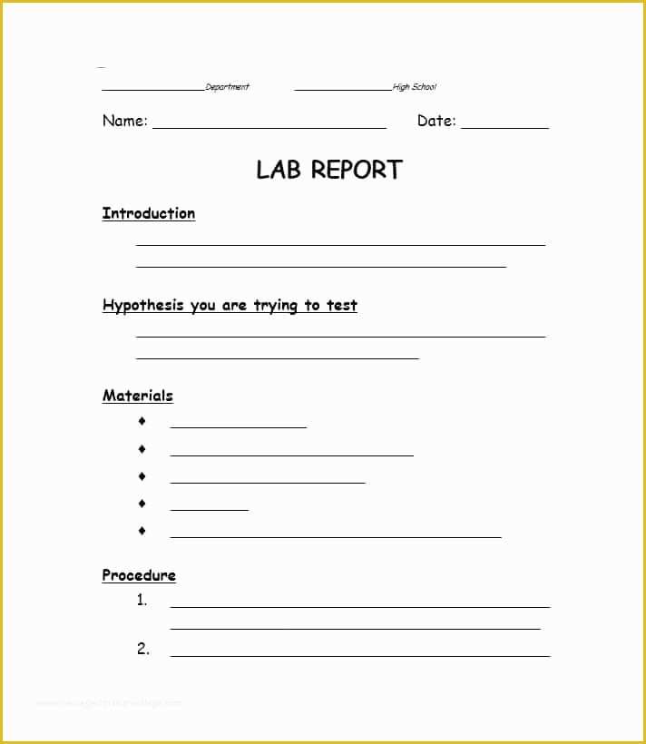 Free Medical Laboratory Website Template Of 40 Lab Report Templates & format Examples Template Lab