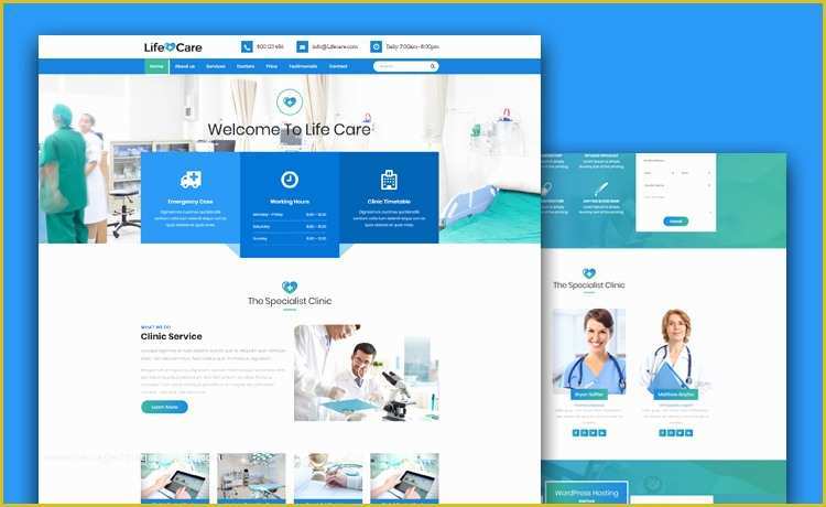 Free Medical Laboratory Website Template Of Life Care Free Medical Website Template for Hospitals