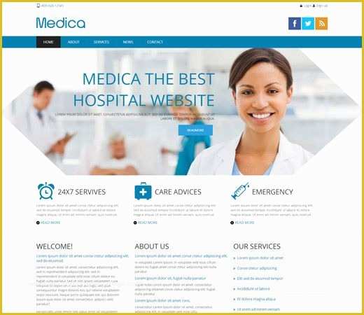 Free Medical Laboratory Website Template Of Medica Free Responsive HTML5 Css3 Mobileweb Template
