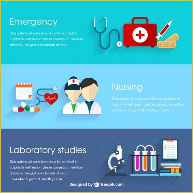 Free Medical Laboratory Website Template Of Medical Banners Vector