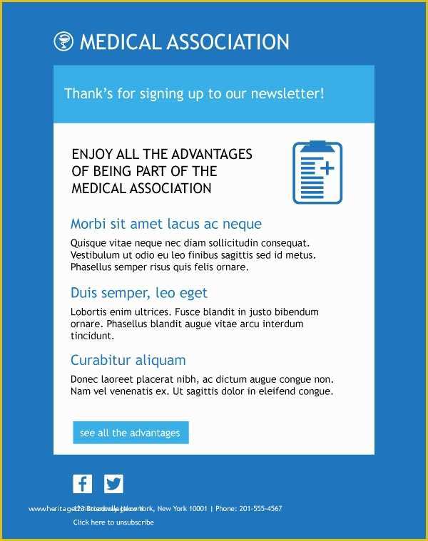Free Medical Newsletter Templates Of Free Email Newsletter Templates for Doctors