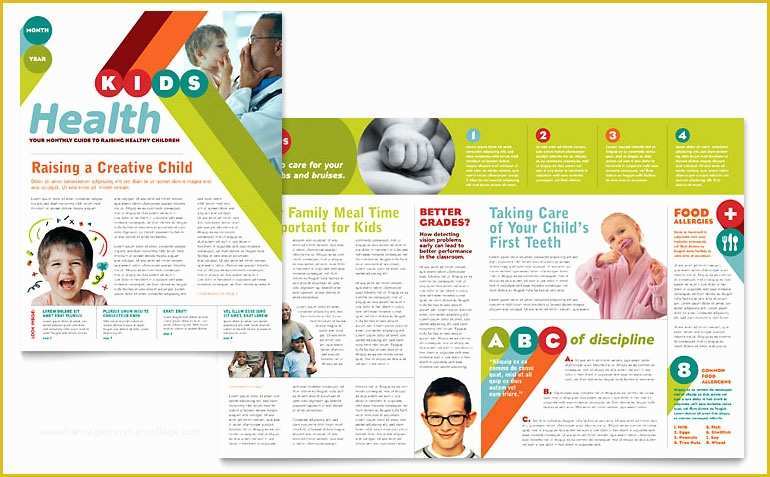 Free Medical Newsletter Templates Of Pediatrician & Child Care Newsletter Template Word