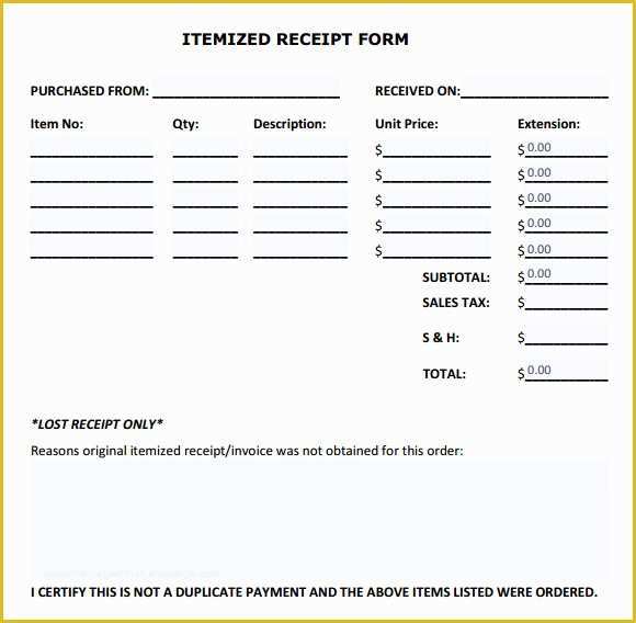 Free Medical Receipt Template Of 10 Sample Itemized Receipt Templates to Download