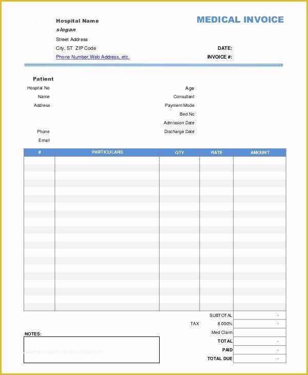 Free Medical Receipt Template Of 5 Medical Receipt Templates – Free Downloadable Samples