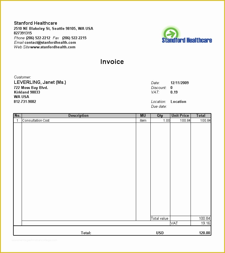 Free Medical Receipt Template Of Medical Bill format In Word â Analysis Template Billing