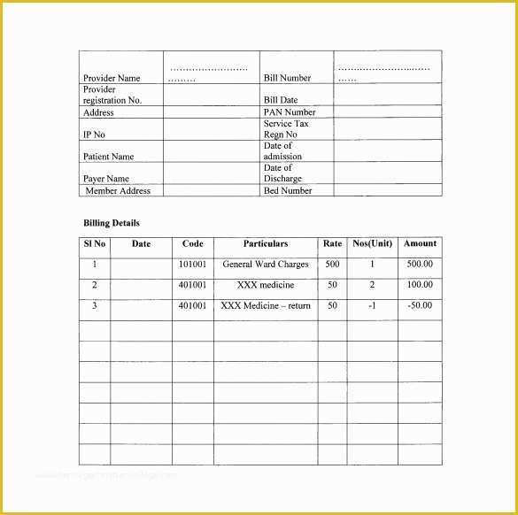 Free Medical Receipt Template Of Medical Receipt Template – 7 Free Sample Example format