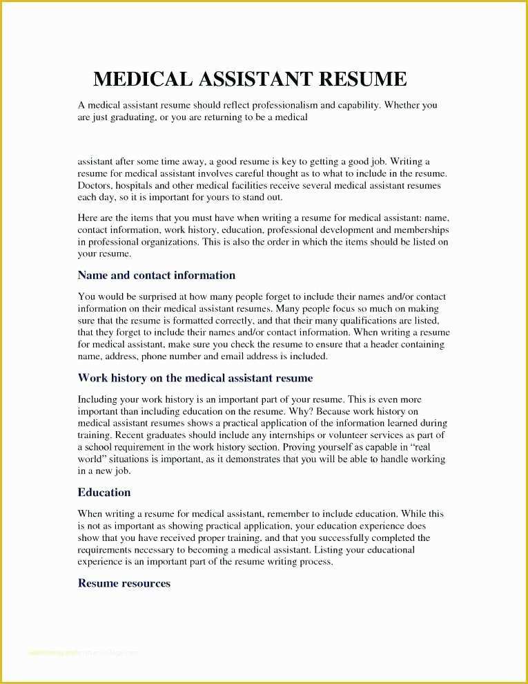Free Medical Resume Templates Microsoft Word Of Medical assistant Resume Template – Resume Pro