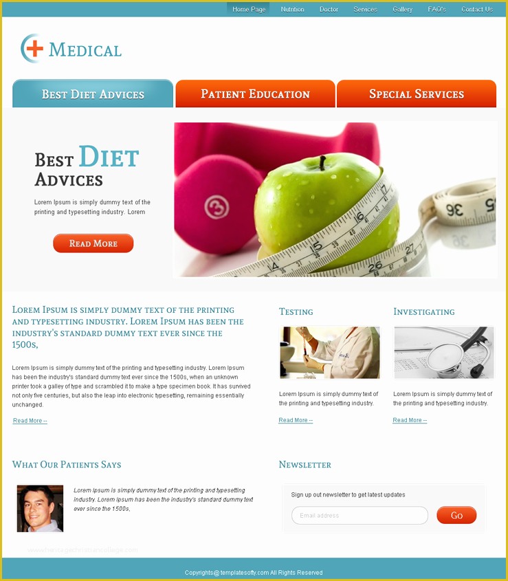 Free Medical Website Templates Download HTML and Css Of Templatesofty Provides Css and Templates