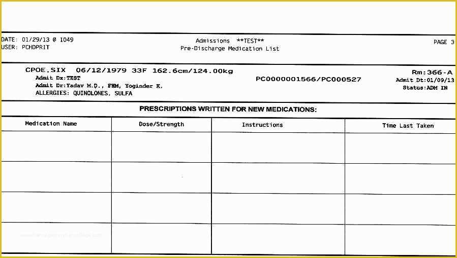 Free Medication Reconciliation Template Of Free Medication Reconciliation Template