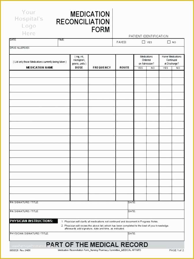 Free Medication Reconciliation Template Of Medication List Template Pdf – Vitaminacfo