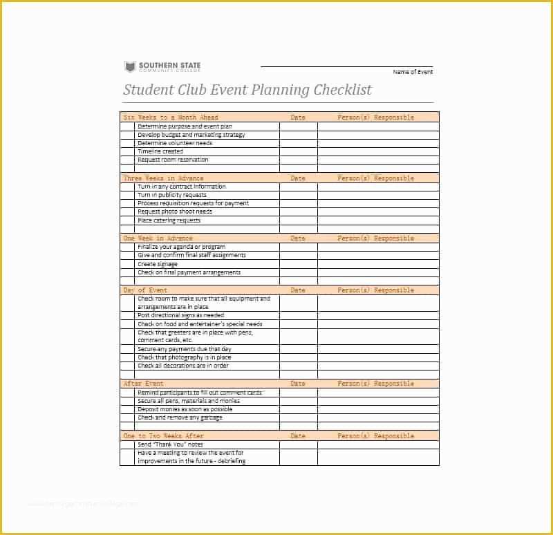 Free Meeting Planning Templates Of 50 Professional event Planning Checklist Templates