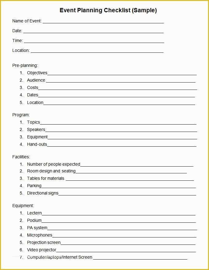 Free Meeting Planning Templates Of event Planning Templates Free