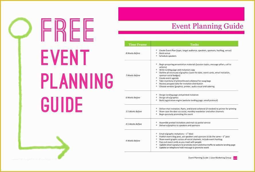 Free Meeting Planning Templates Of Free event Planning Template Via Juice Marketing Group