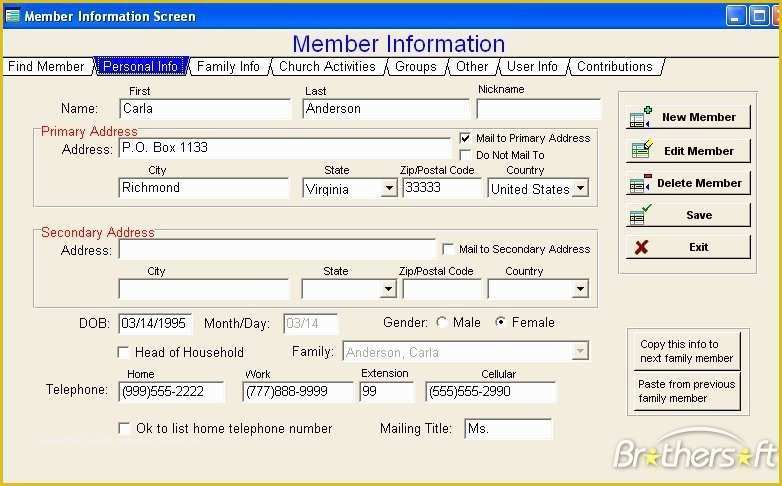Free Membership Database Template Of Download Free Church Fice Helper Church Fice Helper 3