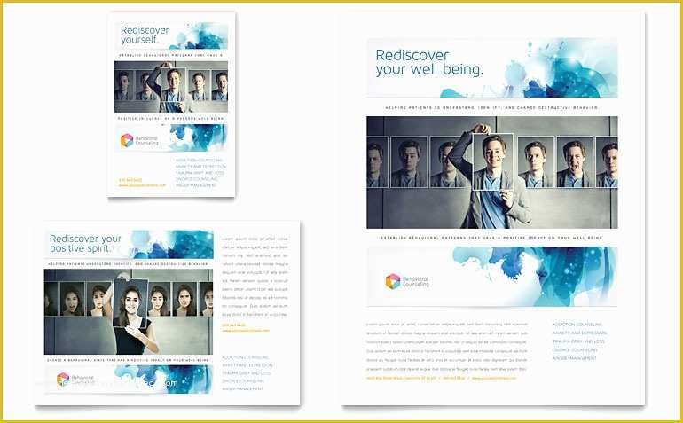 Free Mental Health Brochure Templates Of Behavioral Counseling Flyer & Ad Template Word & Publisher