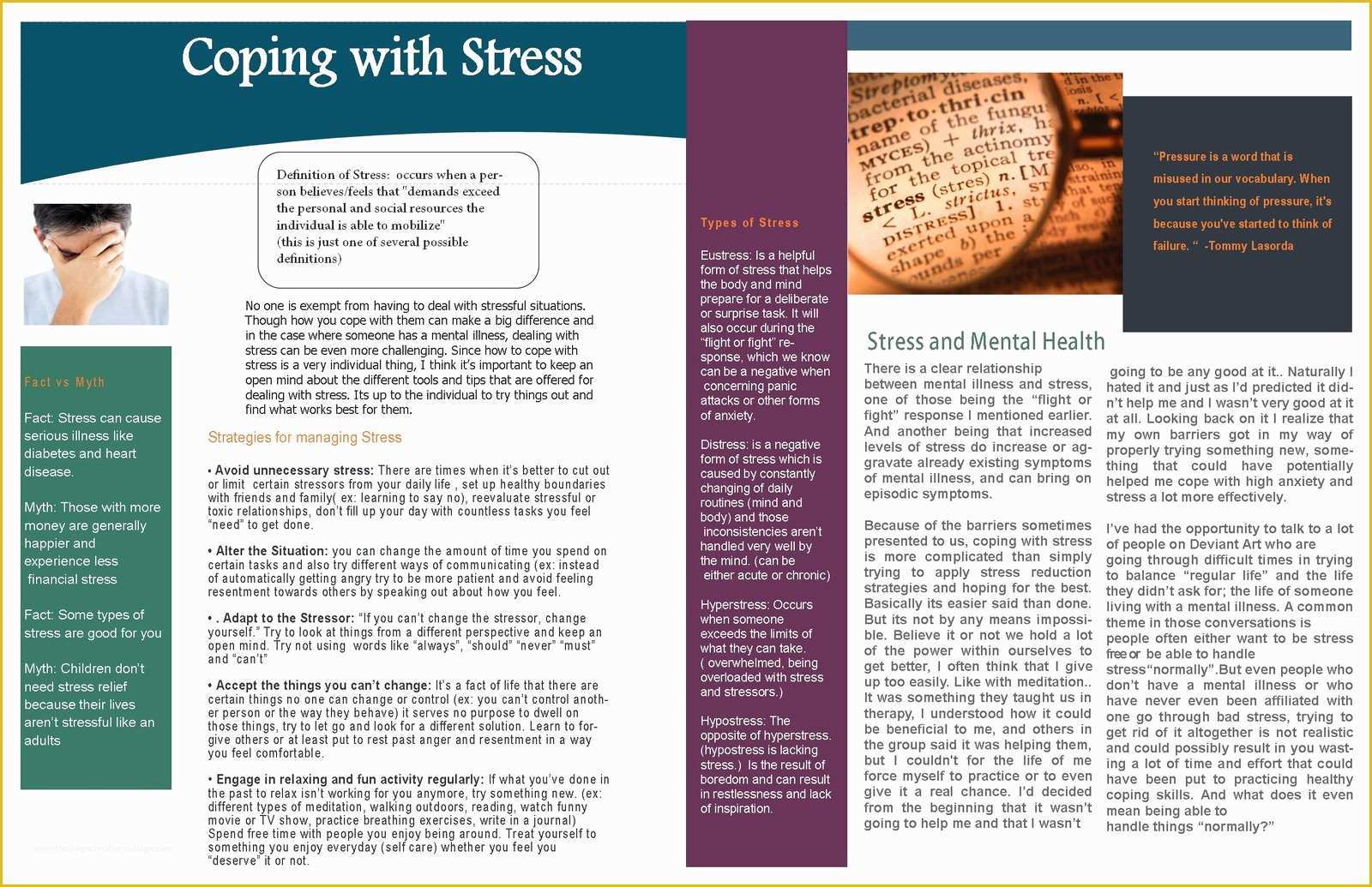 Free Mental Health Brochure Templates Of Coping with Stress Newsletter by Ilovekakashi28 On Deviantart