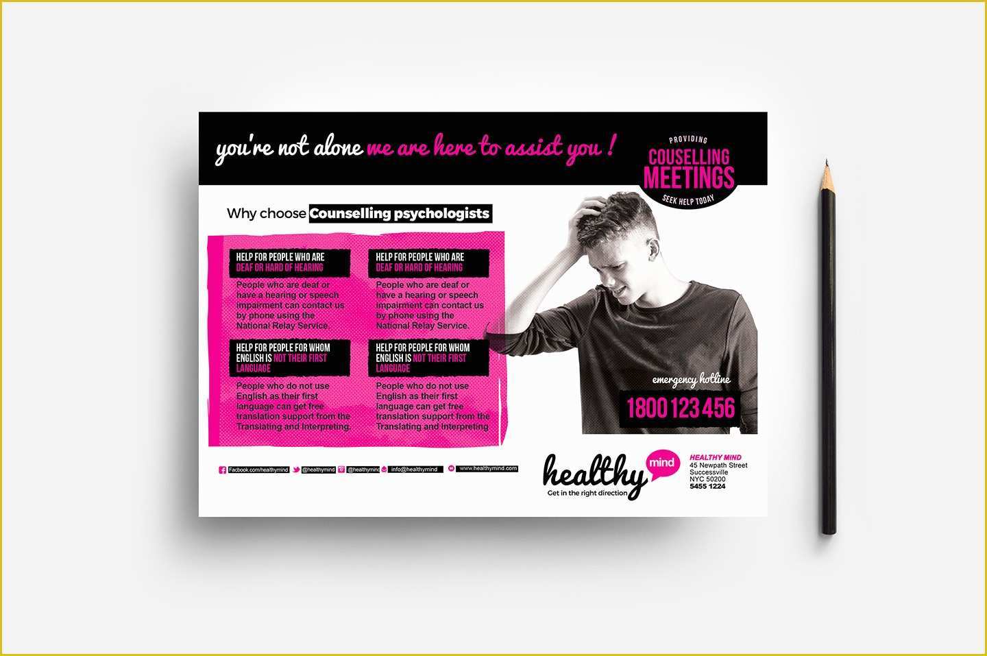 Free Mental Health Brochure Templates Of Mental Health Flyer Template In Psd Ai & Vector Brandpacks