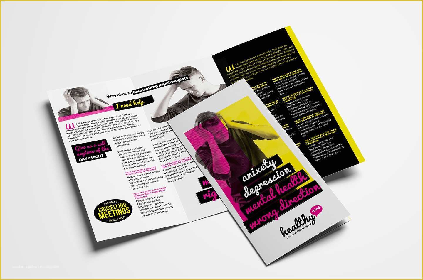 Free Mental Health Brochure Templates Of Mental Health Tri Fold Brochure Template In Psd Ai