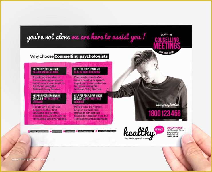 Free Mental Health Flyer Template Of Mental Health Flyer Template In Psd Ai &amp; Vector Brandpacks