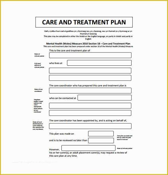 Free Mental Health Treatment Plan Template Of 14 Treatment Plan Templates Sample Word Google Docs