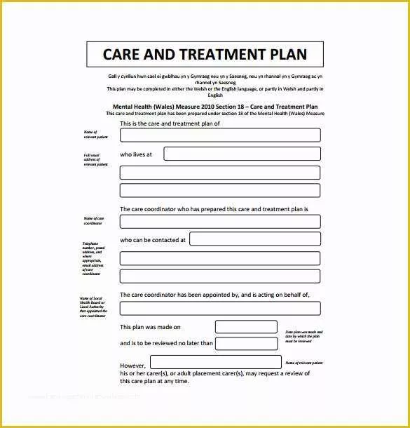 Free Mental Health Treatment Plan Template Of 14 Treatment Plan Templates Sample Word Google Docs