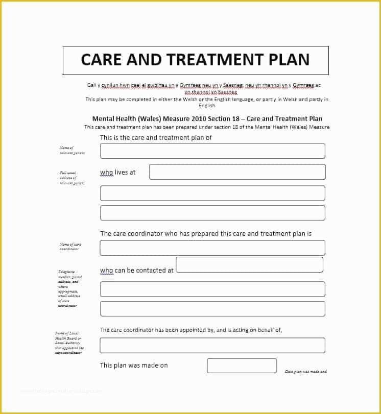 Free Mental Health Treatment Plan Template Of 35 Treatment Plan Templates Mental Dental Chiropractic