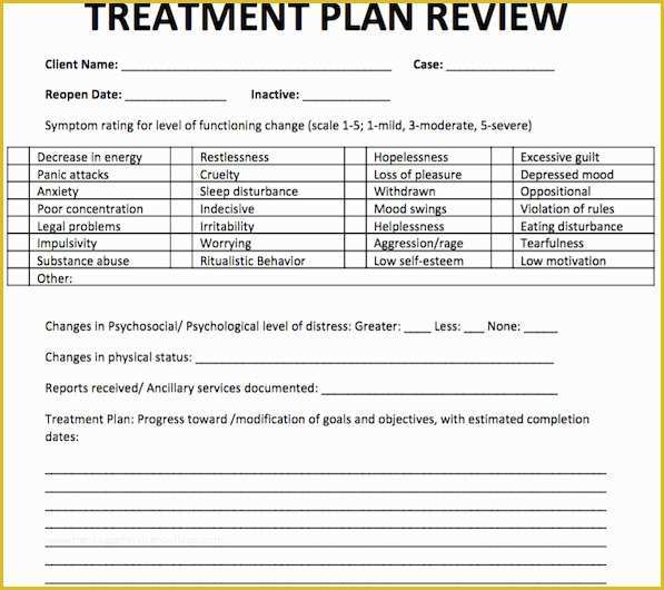 Free Mental Health Treatment Plan Template Of Depression Treatment Plan Template Templates Resume