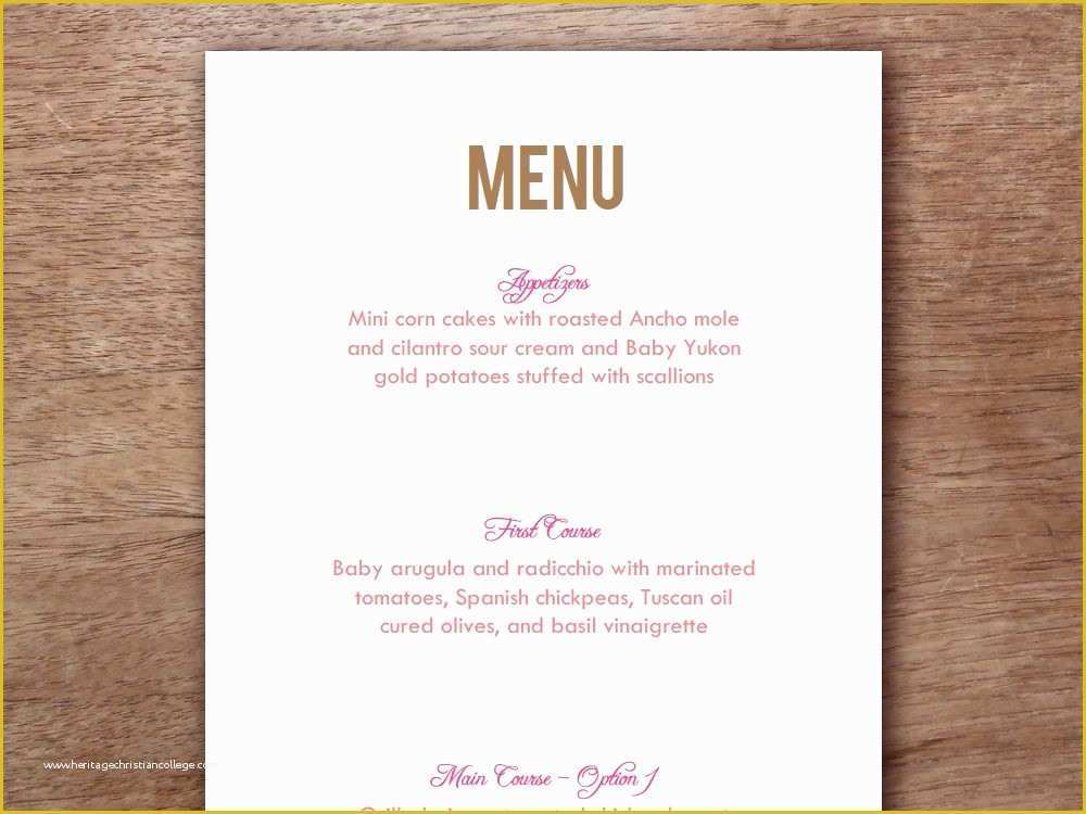 Free Menu Card Template Of Menu Card Template to and Print Just Enter Your