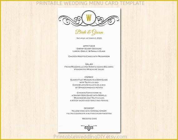 Free Menu Card Template Of Menu Cards Templates