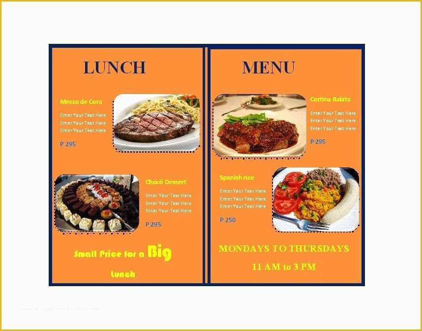 Free Menu Design Templates Of 31 Free Restaurant Menu Templates & Designs Free