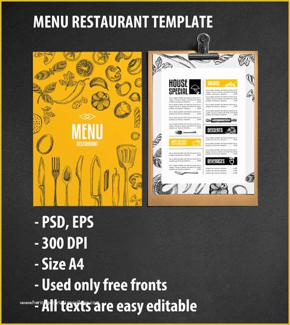 Free Menu Design Templates Of 40 Menu Design Templates – Free Sample Example format