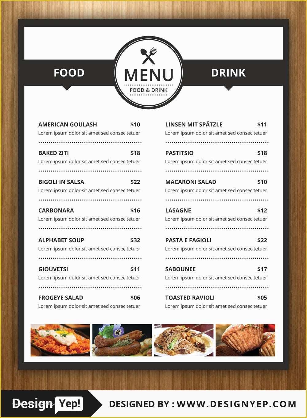 Free Menu Design Templates Of 40 Restaurant Food Menu Design Psd Templates