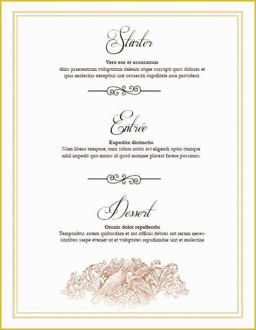Free Menu Design Templates Of Free Wedding Menu Design Shop Templates