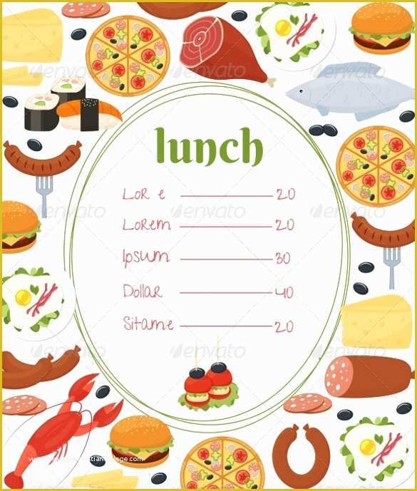 Free Menu Design Templates Of Lunch Menu Templates 34 Free Word Pdf Psd Eps