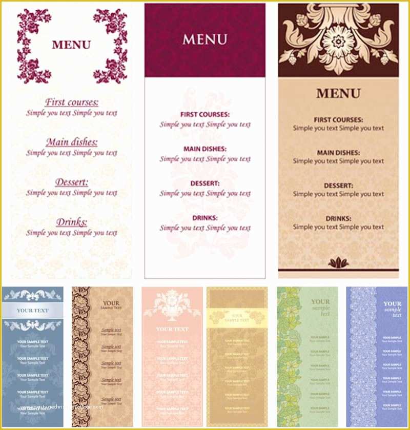 Free Menu Design Templates Of Restaurant Menu Card Templates Free Download