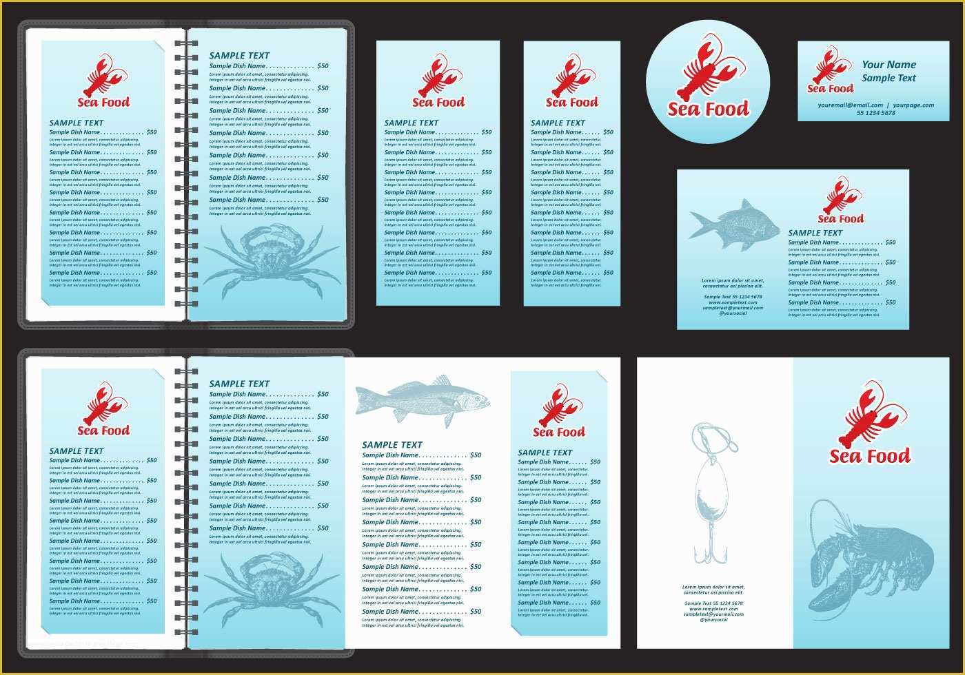 Free Menu Design Templates Of Seafood Menu Templates Download Free Vector Art Stock