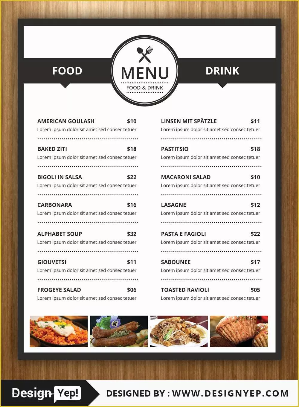 Free Menu Maker Template Of 40 Restaurant Food Menu Design Psd Templates